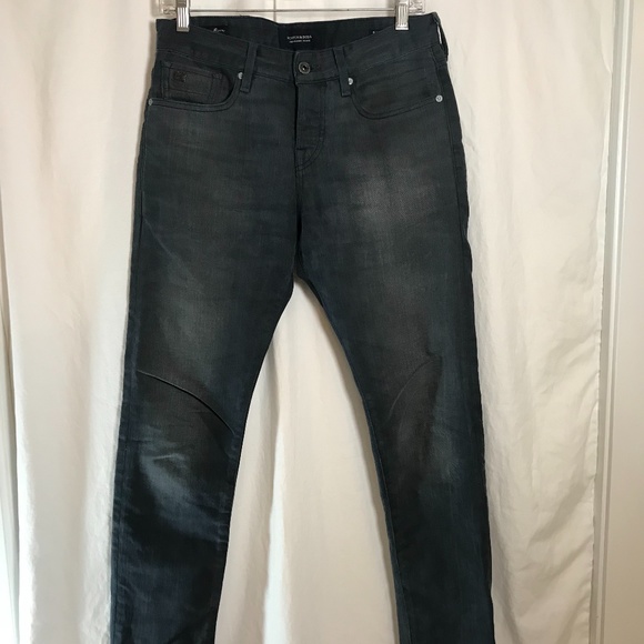 SOLD - Scotch & Soda Charcoal Ralston Regular Slim Fit Denim - Picture 1 of 11